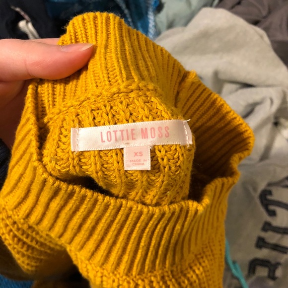 Lottie Moss PacSun High Neck Sweater Yellow XS - Picture 5 of 9